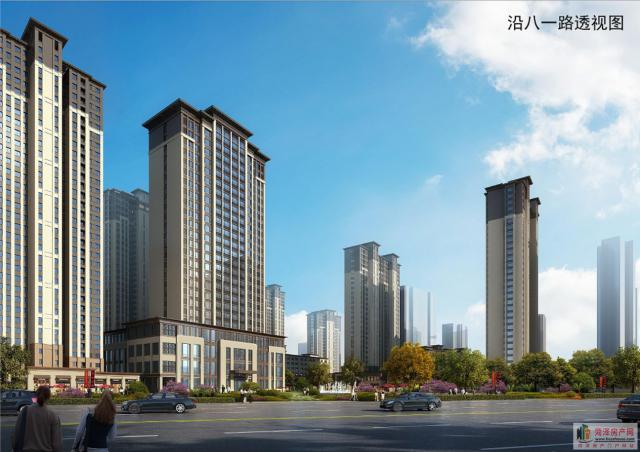 沿八一路透视图